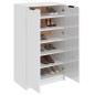 vidaXL Schuhschrank Hochglanz-Weiß 59x35x100 cm Holzwerkstoff vidaXL Schuhschrank Hochglanz-Weiß 59x35x100 cm Holzwerkstoff