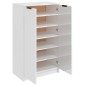 vidaXL Schuhschrank Hochglanz-Weiß 59x35x100 cm Holzwerkstoff vidaXL Schuhschrank Hochglanz-Weiß 59x35x100 cm Holzwerkstoff