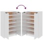 vidaXL Schuhschrank Hochglanz-Weiß 59x35x100 cm Holzwerkstoff vidaXL Schuhschrank Hochglanz-Weiß 59x35x100 cm Holzwerkstoff