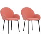 Esszimmerstühle 2 Stk. Rosa Samt Esszimmerstühle 2 Stk. Rosa Samt