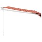 vidaXL Markise Einziehbar Orange und Braun 3x2,5 m Stoff und Aluminium vidaXL Markise Einziehbar Orange und Braun 3x2,5 m Stoff und Aluminium