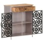 vidaXL Sideboard 60x35x75 cm Raues Mangoholz & Eisen vidaXL Sideboard 60x35x75 cm Raues Mangoholz & Eisen