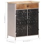 vidaXL Sideboard 60x35x75 cm Raues Mangoholz & Eisen vidaXL Sideboard 60x35x75 cm Raues Mangoholz & Eisen