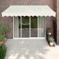 vidaXL Markise Einziehbar Creme 3,5x2,5 m Stoff und Aluminium vidaXL Markise Einziehbar Creme 3,5x2,5 m Stoff und Aluminium