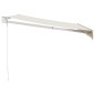 vidaXL Markise Einziehbar Creme 3,5x2,5 m Stoff und Aluminium vidaXL Markise Einziehbar Creme 3,5x2,5 m Stoff und Aluminium