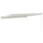 vidaXL Markise Einziehbar Creme 3,5x2,5 m Stoff und Aluminium vidaXL Markise Einziehbar Creme 3,5x2,5 m Stoff und Aluminium