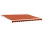 vidaXL Markise Einziehbar Orange und Braun 4x3 m Stoff und Aluminium vidaXL Markise Einziehbar Orange und Braun 4x3 m Stoff und Aluminium
