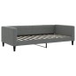 vidaXL Tagesbett mit Matratze Dunkelgrau 100x200 cm Stoff vidaXL Tagesbett mit Matratze Dunkelgrau 100x200 cm Stoff