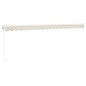 vidaXL Markise Einziehbar Creme 5x3 m Stoff und Aluminium vidaXL Markise Einziehbar Creme 5x3 m Stoff und Aluminium