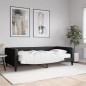 vidaXL Tagesbett mit Matratze Schwarz 100x200 cm Stoff vidaXL Tagesbett mit Matratze Schwarz 100x200 cm Stoff
