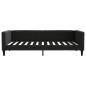 vidaXL Tagesbett mit Matratze Schwarz 100x200 cm Stoff vidaXL Tagesbett mit Matratze Schwarz 100x200 cm Stoff