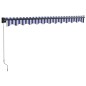 vidaXL Markise Einziehbar Blau und Weiß 3,5x2,5 m Stoff und Aluminium vidaXL Markise Einziehbar Blau und Weiß 3,5x2,5 m Stoff und Aluminium