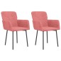 Esszimmerstühle 2 Stk. Rosa Samt Esszimmerstühle 2 Stk. Rosa Samt