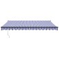 vidaXL Markise Einziehbar Blau und Weiß 4x3 m Stoff und Aluminium vidaXL Markise Einziehbar Blau und Weiß 4x3 m Stoff und Aluminium