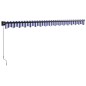 vidaXL Markise Einziehbar Blau und Weiß 4x3 m Stoff und Aluminium vidaXL Markise Einziehbar Blau und Weiß 4x3 m Stoff und Aluminium