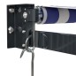 vidaXL Markise Einziehbar Blau und Weiß 4x3 m Stoff und Aluminium vidaXL Markise Einziehbar Blau und Weiß 4x3 m Stoff und Aluminium