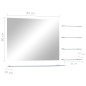 vidaXL Wandspiegel mit 5 Ablagen Silbern 80×60 cm vidaXL Wandspiegel mit 5 Ablagen Silbern 80×60 cm