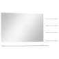 vidaXL Wandspiegel mit 5 Ablagen Silbern 100×60 cm vidaXL Wandspiegel mit 5 Ablagen Silbern 100×60 cm