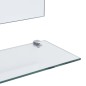 vidaXL Wandspiegel mit 5 Ablagen Silbern 100×60 cm vidaXL Wandspiegel mit 5 Ablagen Silbern 100×60 cm