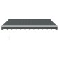 vidaXL Markise Einziehbar Anthrazit 3x2,5 m Stoff und Aluminium vidaXL Markise Einziehbar Anthrazit 3x2,5 m Stoff und Aluminium