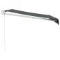 vidaXL Markise Einziehbar Anthrazit 3x2,5 m Stoff und Aluminium vidaXL Markise Einziehbar Anthrazit 3x2,5 m Stoff und Aluminium
