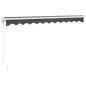 vidaXL Markise Einziehbar Anthrazit 3x2,5 m Stoff und Aluminium vidaXL Markise Einziehbar Anthrazit 3x2,5 m Stoff und Aluminium