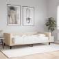 vidaXL Tagesbett mit Matratze Creme 100x200 cm Stoff vidaXL Tagesbett mit Matratze Creme 100x200 cm Stoff