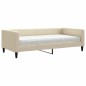 vidaXL Tagesbett mit Matratze Creme 100x200 cm Stoff vidaXL Tagesbett mit Matratze Creme 100x200 cm Stoff