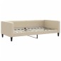 vidaXL Tagesbett mit Matratze Creme 100x200 cm Stoff vidaXL Tagesbett mit Matratze Creme 100x200 cm Stoff