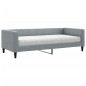 vidaXL Tagesbett mit Matratze Hellgrau 90x190 cm Stoff vidaXL Tagesbett mit Matratze Hellgrau 90x190 cm Stoff