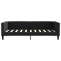 vidaXL Tagesbett mit Matratze Schwarz 90x190 cm Stoff vidaXL Tagesbett mit Matratze Schwarz 90x190 cm Stoff