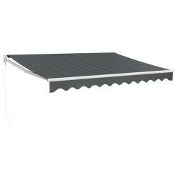 vidaXL Markise Einziehbar Anthrazit 3,5x2,5 m Stoff und Aluminium