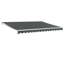 vidaXL Markise Einziehbar Anthrazit 4x3 m Stoff und Aluminium