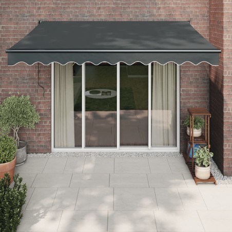 vidaXL Markise Einziehbar Anthrazit 3x2,5 m Stoff und Aluminium