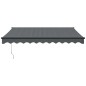 vidaXL Markise Einziehbar Anthrazit 3x2,5 m Stoff und Aluminium vidaXL Markise Einziehbar Anthrazit 3x2,5 m Stoff und Aluminium