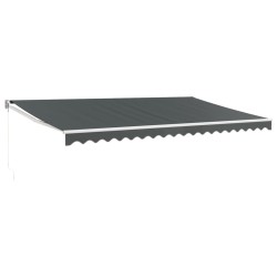 vidaXL Markise Einziehbar Anthrazit 5x3 m Stoff und Aluminium