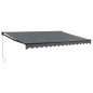 vidaXL Markise Einziehbar Anthrazit 4x3 m Stoff und Aluminium vidaXL Markise Einziehbar Anthrazit 4x3 m Stoff und Aluminium