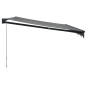 vidaXL Markise Einziehbar Anthrazit 4x3 m Stoff und Aluminium vidaXL Markise Einziehbar Anthrazit 4x3 m Stoff und Aluminium
