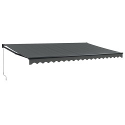 vidaXL Markise Einziehbar Anthrazit 5x3 m Stoff und Aluminium