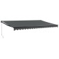 vidaXL Markise Einziehbar Anthrazit 5x3 m Stoff und Aluminium vidaXL Markise Einziehbar Anthrazit 5x3 m Stoff und Aluminium