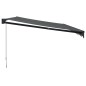 vidaXL Markise Einziehbar Anthrazit 5x3 m Stoff und Aluminium vidaXL Markise Einziehbar Anthrazit 5x3 m Stoff und Aluminium