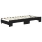 vidaXL Tagesbett Ausziehbar mit Matratzen Schwarz 80x200 cm Stoff vidaXL Tagesbett Ausziehbar mit Matratzen Schwarz 80x200 cm Stoff