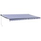vidaXL Markise Einziehbar Blau und Weiß 5x3 m Stoff und Aluminium vidaXL Markise Einziehbar Blau und Weiß 5x3 m Stoff und Aluminium