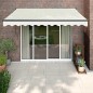 vidaXL Markise Einziehbar Creme 3x2,5 m Stoff und Aluminium vidaXL Markise Einziehbar Creme 3x2,5 m Stoff und Aluminium