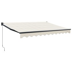 vidaXL Markise Einziehbar Creme 3x2,5 m Stoff und Aluminium