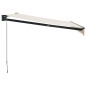 vidaXL Markise Einziehbar Creme 3x2,5 m Stoff und Aluminium vidaXL Markise Einziehbar Creme 3x2,5 m Stoff und Aluminium