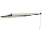 vidaXL Markise Einziehbar Creme 3x2,5 m Stoff und Aluminium vidaXL Markise Einziehbar Creme 3x2,5 m Stoff und Aluminium