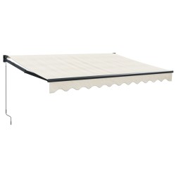 vidaXL Markise Einziehbar Creme 3,5x2,5 m Stoff und Aluminium