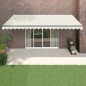 vidaXL Markise Einziehbar Creme 5x3 m Stoff und Aluminium vidaXL Markise Einziehbar Creme 5x3 m Stoff und Aluminium