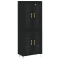 Highboard Schwarz 69,5x34x180 cm Holzwerkstoff Highboard Schwarz 69,5x34x180 cm Holzwerkstoff